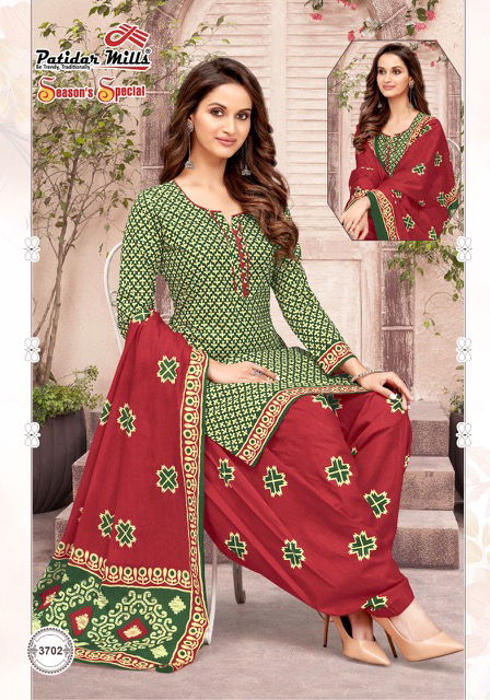 Patidar Seasons Special 37 Fancy Regular Wear Printed Cotton Dress Material Collection